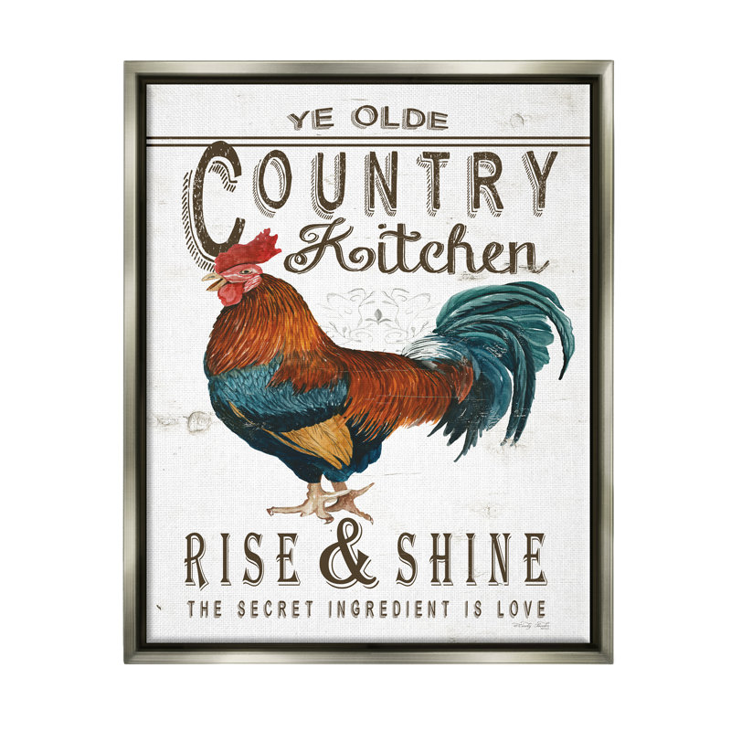 «August Kitchen® Country Kitchen», art rustique encadré sur toile flottante par Cindy Jacobs, H 21 po x l 17 po x P 1,7 po