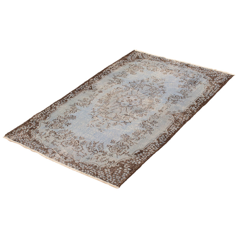 Tapis transitionnel de couleur bleu clair 4 pi 0 po x 6 pi 9 po