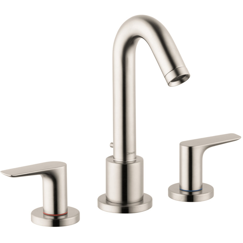 Logis Double Handle Deck Mounted Roman Tub Faucet Trim, Brushed Nickel