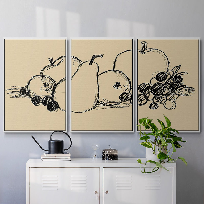 3 pièces, Blanc, H 24 po x l 48 po x P 2 po