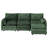  4-Piece 106''W Velvet Upholstered Reversible L-Shape Sectional Sofa, Modular Sleeper Couch With Ottoman-186227640