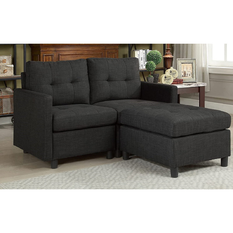Renetha 52" Wide Modular Sofa Loveseat with Ottoman