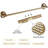 Antique Brass Bathroom Accessories Set - Wall Mounted Towel Holder, Toilet Paper Holder, Towel Ring And Double Robe Hook - Durable Rust-Resistant Bathroom Hardware With Brushed Gold Finish