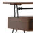 Hunter 48"W Walnut Veneer and Metal Industrial Lift Top Coffee Table with 2 Storage Cubbies and Hairpin Legs-368800576-368800578