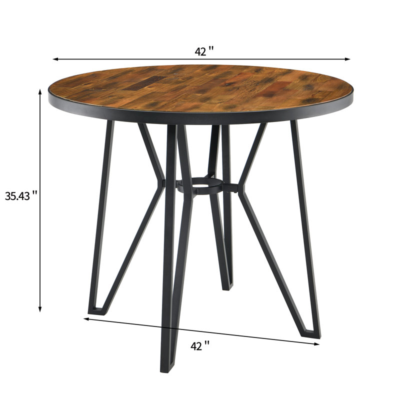 Table de salle à manger Eydis, H 35,43 po x L 42 po x l 42 po