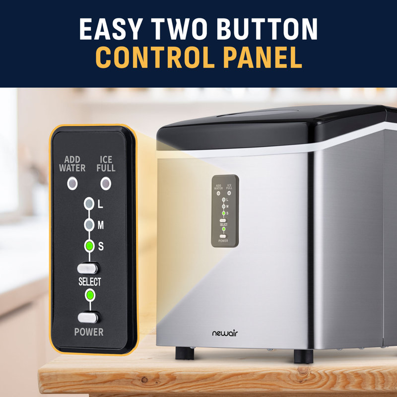 Newair Countertop Ice Maker, 28 lbs. of Ice a Day, 3 Ice Sizes, BPA-Free Parts