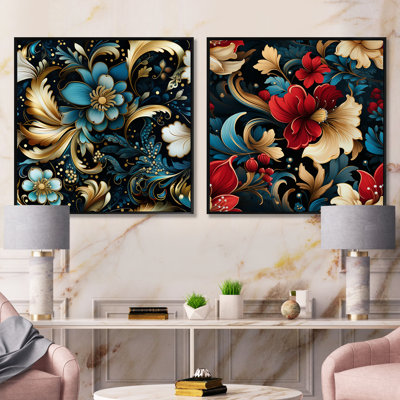 Marsden - Ensemble de 2 collages floraux et botaniques carrés