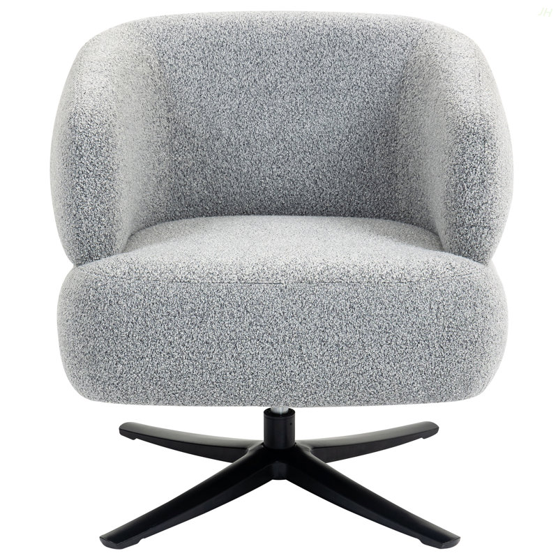 Fauteuil pivotant Cuddle-Style, convenant aux balcons, aux bureaux et aux salons, gris, Gris antique, Noir mat