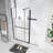 30 - 60 In.W X 72 In.H Shower Sliding Door Walk-In Shower Screen Dual Usage,1/4 Inch Thick Glass Panel With Stainless Steel Handle, Supporting Bar