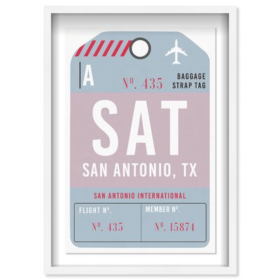 Cities And Skylines San Antonio Luggage Tag - United States Cities by Oliver Gal Wall Art -  25712_30x45_PAPER_SBW_FLOAT
