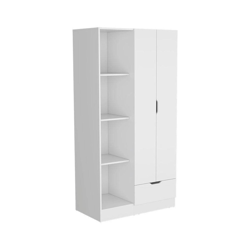 Commode combinée 35 po à tiroirs blancs