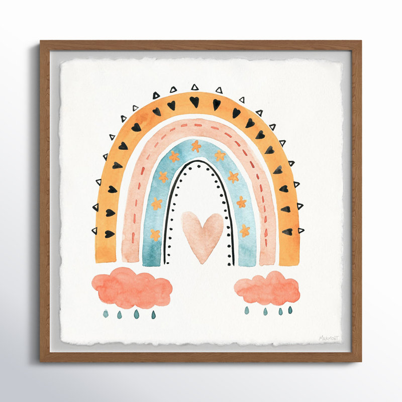 «Flemming Love Rainbow», reproduction encadrée, H 32 po x l 32 po x P 1,5 po