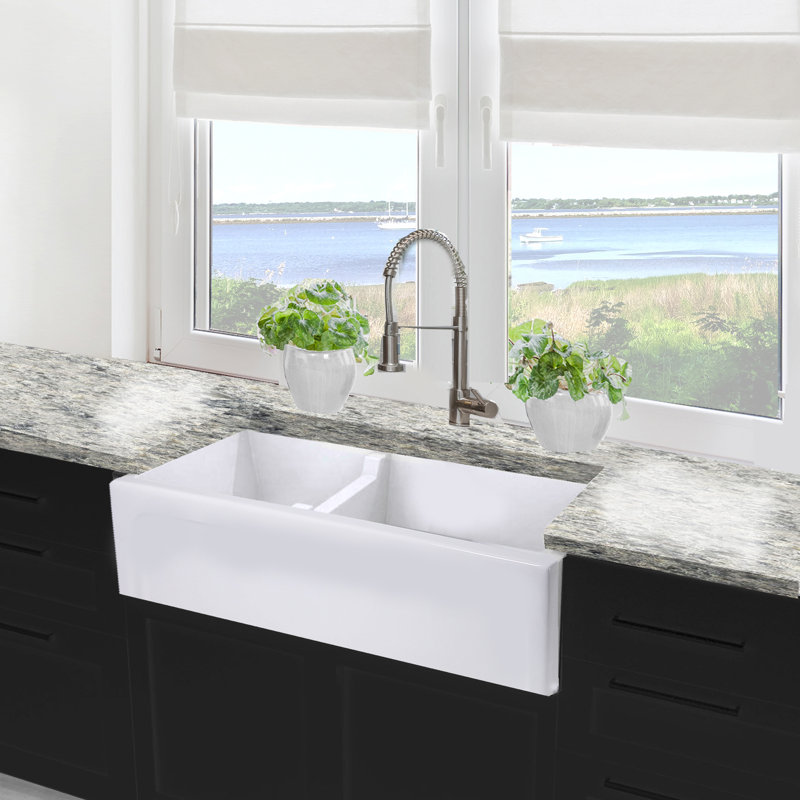 Hyannis 35.5'' L Double Basin Kitchen Sink
