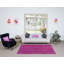 Tapis rose contemporain 4,5 pi 7,8 pi, tapis turc fait à la main