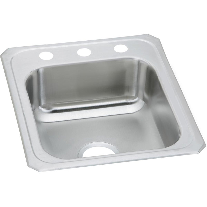 Celebrity 17" L x 21" W Drop-In Kitchen Sink, 3 hole