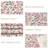 Hand Towel Block Floral Print Honey Comb Weave 17"X32 Inches Set of 4 Cotton, Pushplata