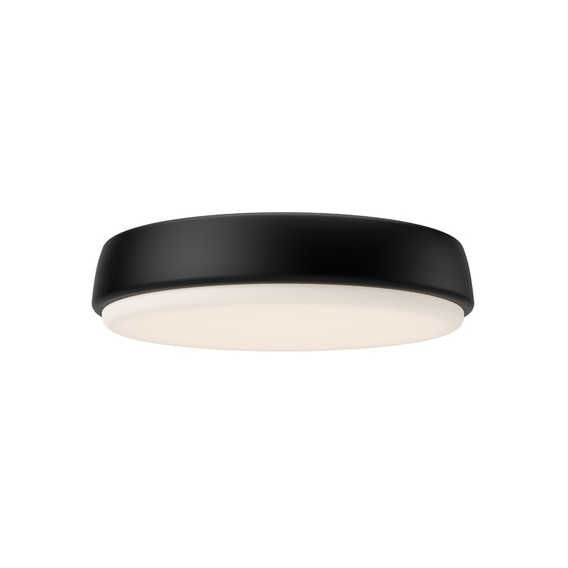 Plafonnier encastré à DEL Laval, H 2,375 po x l 11,125 po x P 11,125 po, Noir mat