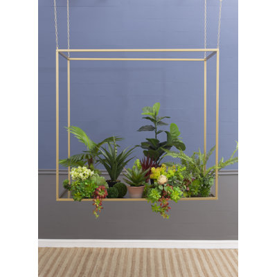 Golden Iron Hanging Stand With Chains