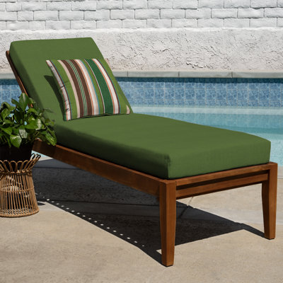 Coussin de chaise longue d'extérieur Meridian - Résistant aux intempéries, réversible, confort moelleux