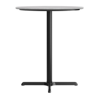 Commercial Seamless Surface Tabletop with Bar Height Crisscross Base