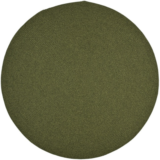 Lakehurst Solid Green Indoor/Outdoor Rug, Round 152 cm