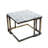 14.5" Plant Stand With Granite Marble Shelf And Black/Gold Metal Frame - Easy Maintenance Slab Leg