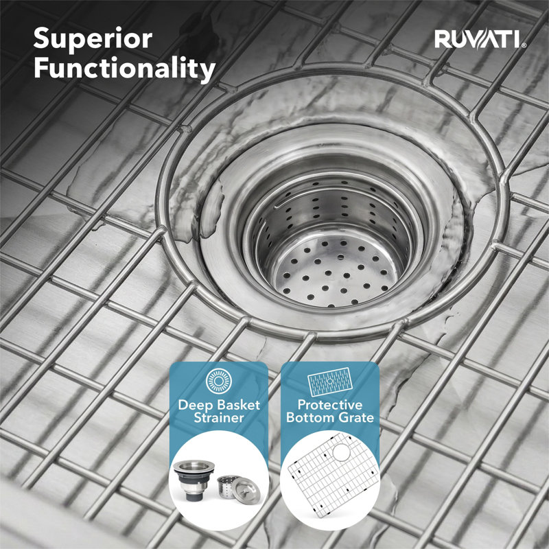 Tirana Low Aqua 28" L x 19" W Double Basin Undermount Kitchen Sink