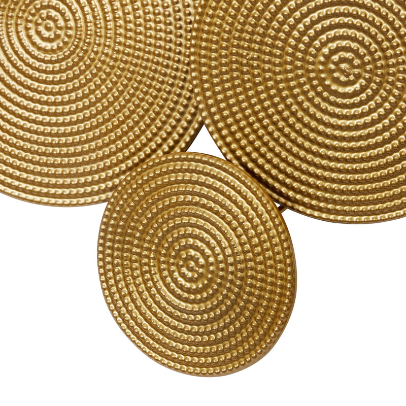 Gold Circular Iron Bohemian Wall Sculpture