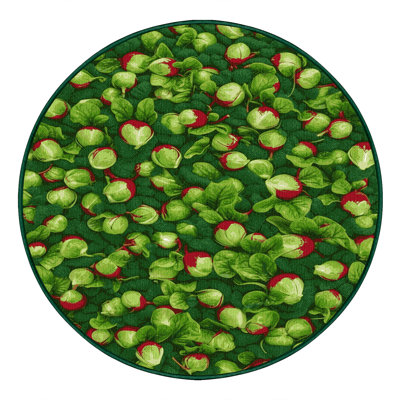 Washable Radish Sprouts Vegetables Area Rug