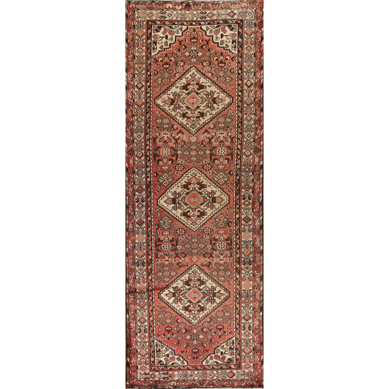 Tapis de couloir géométrique traditionnel 4 x 10