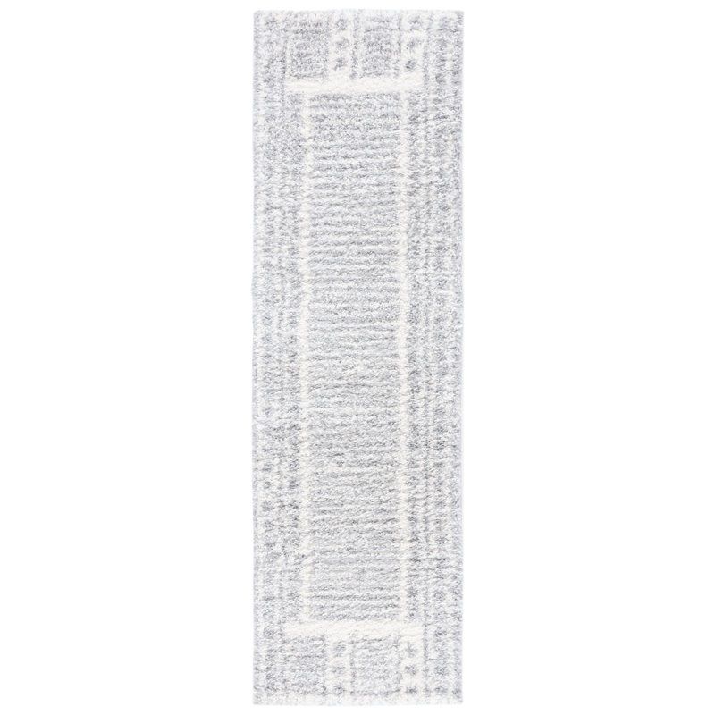 Madrina Southwestern Gray Area Rug, Runner 2'3" x 8'