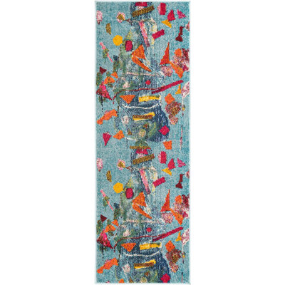 Washable Abstract Indoor Rug