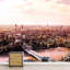 Londres, Angleterre, coucher de soleil, pastel, paysage urbain-93996788