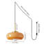 Luminaire suspendu 1 lumière en verre médiéval-1810389443
