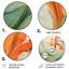 Pétales verts - Art abstrait rond en métal-109670831