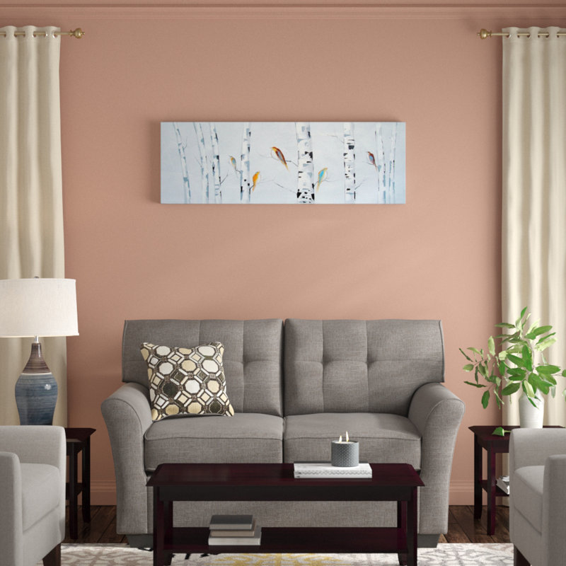 « winter oiseaux », reproduction de peinture à l’huile sur toile tendue