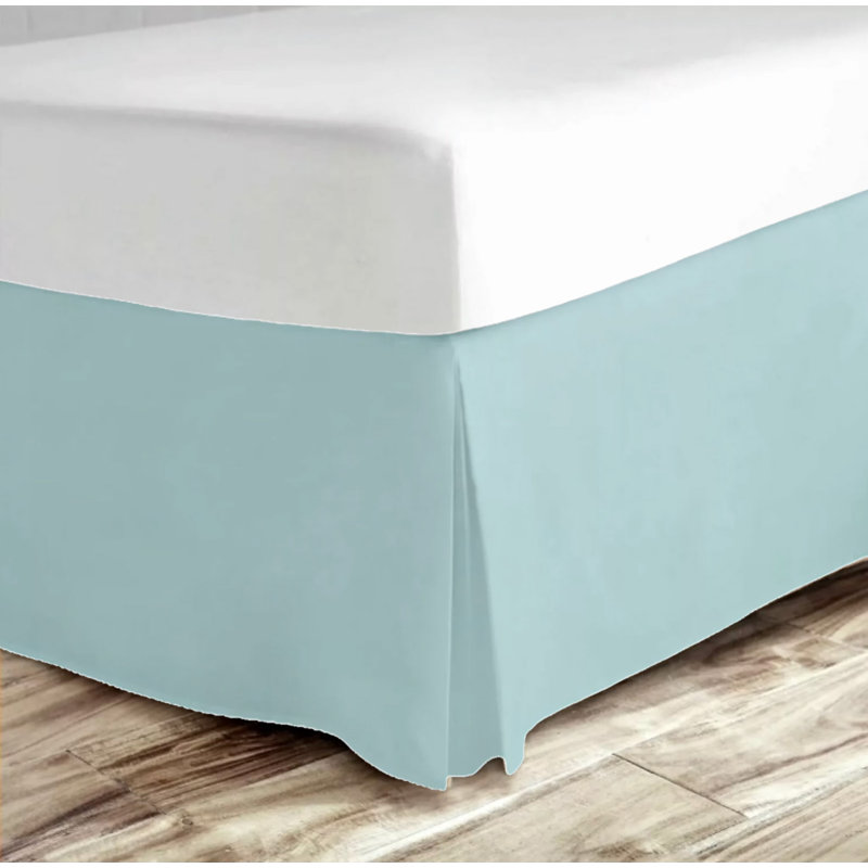 Jupe de lit 15 po, Simple, Bleu sarcelle clair