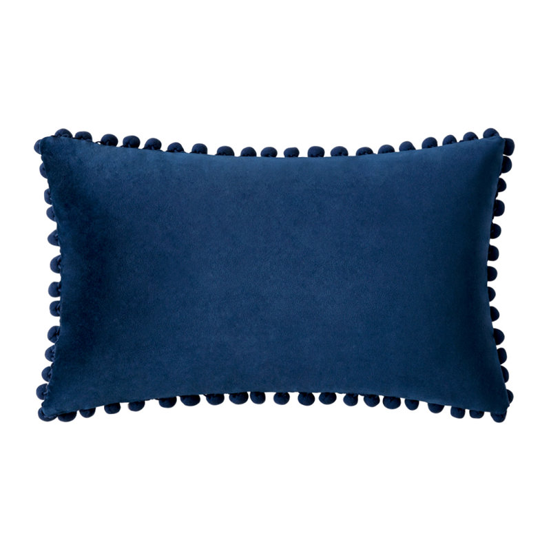 Housse de coussin en velours, Bleu très foncé, Carré 20 po, Housse de coussin seulement - sans coussin