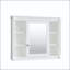 Pharmacie murale 35x28 avec 6 tablettes ouvertes et tablettes réglables - Blanc-130038920