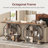 39.4" Tall Industrial Sofa Console Table With 4-Tier Storage Shelves