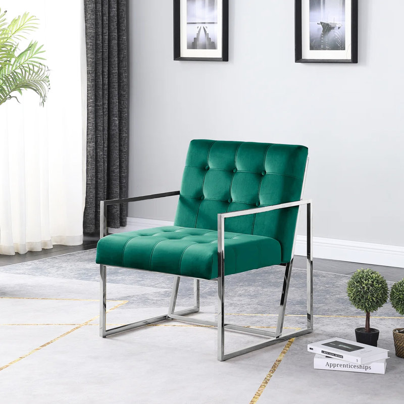 Fauteuil d'appoint en velours 1pc