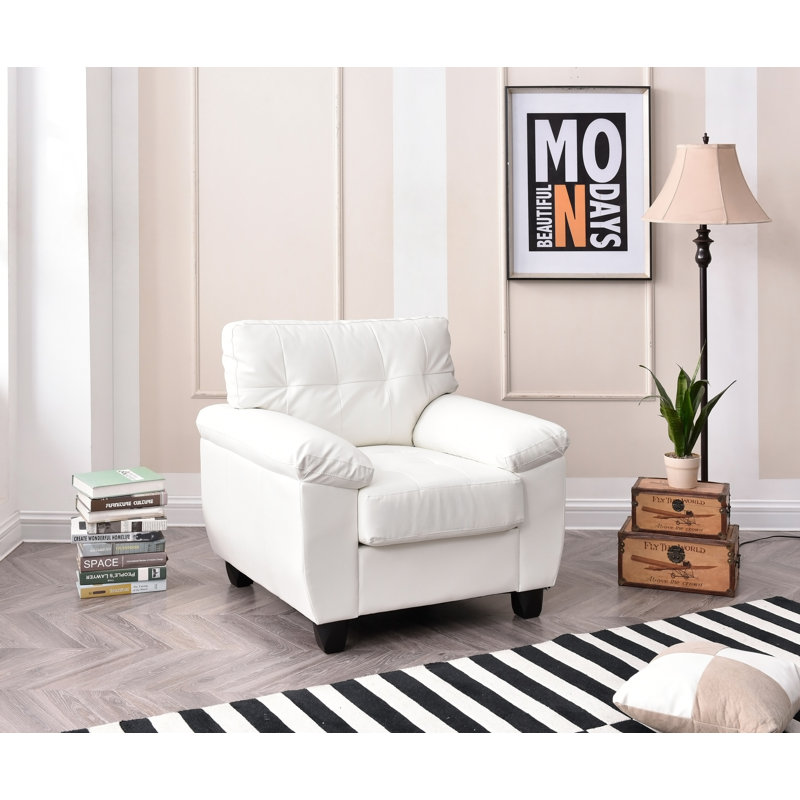 Chaise d'appoint chic et moderne en blanc, White