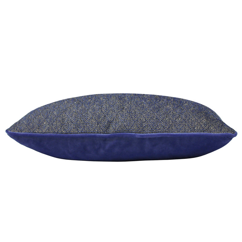 Geometric Square Throw Cushion, Navy