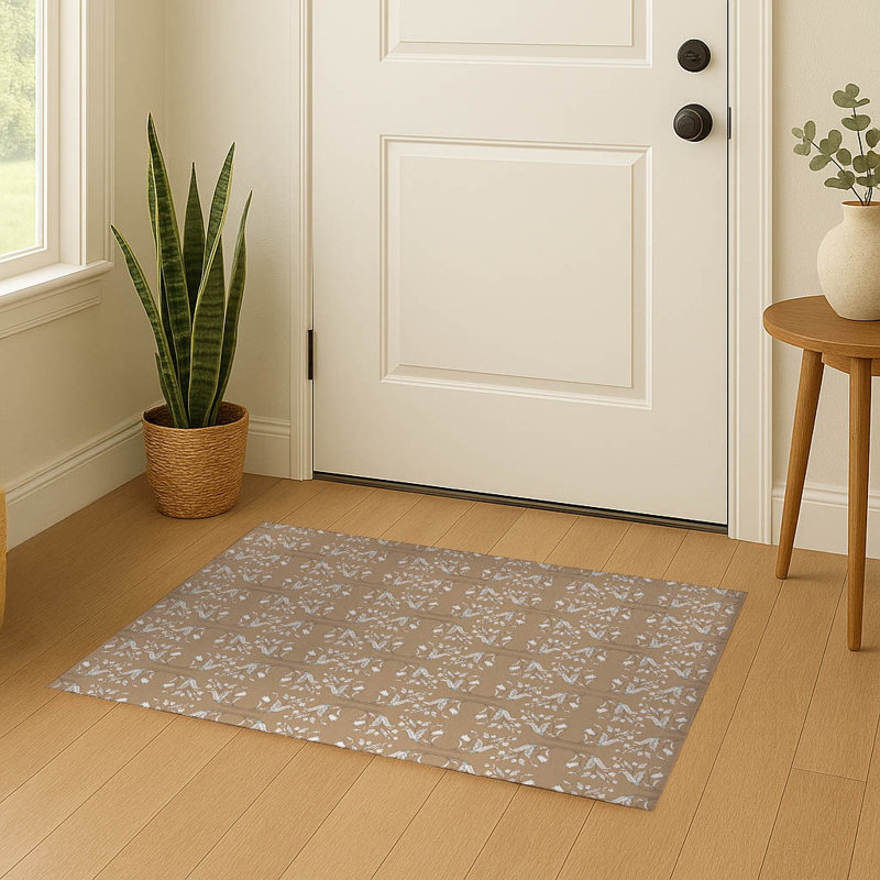 Mira Ultra-thin Indoor Doormat, Natural, 60" W x 84" L