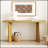 Stylish Console Table With Pine Veneer And Geometric Legs, Suitable For Living Room, Study And Dining Room-212179272