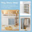 Lit mezzanine simple blanc avec lumières DEL et escalier de rangement | Lit d'enfant Playful-1275253625