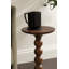 Table basse ronde en bois de manguier, élégante et moderne, idéale pour le salon
