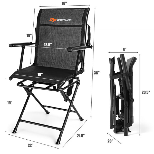 Costway Tall Hunting Chair Folding Oversized Director Chair w