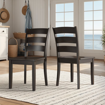 Alexa-Mae Solid Wood Ladder Back Side Chair by Lark Manor