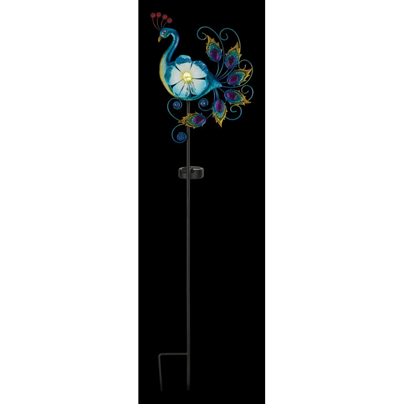 Peacock Solar Stake - Blue